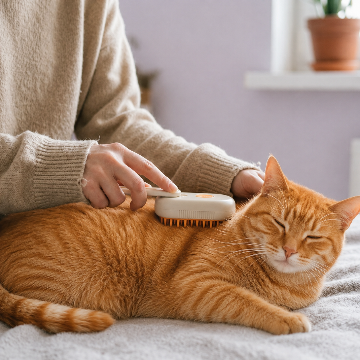 Brosse à Vapeur pour Chat - Groomly